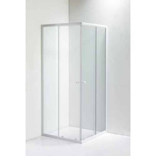 Bianca 80x80 White Glass Transparent
