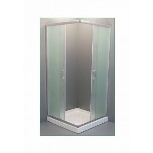 Ascot Mat 80x80 Chrome Glass