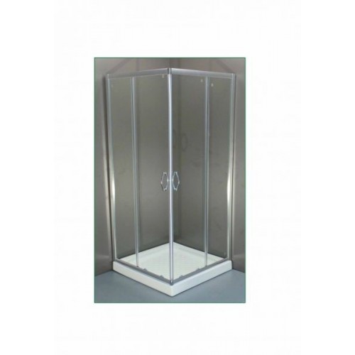 Ascot 90x90 Chrome Glass Transparent